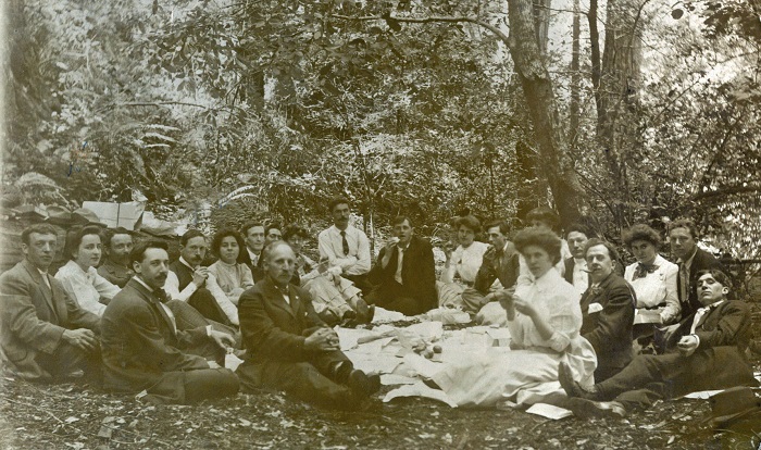 Picnic scene with Nathan Paddock and June Norwood